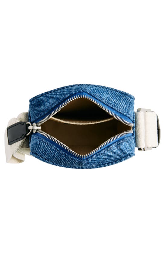 Shop Jacquemus Le Cuerda Vertical Denim Shoulder Bag In Blue