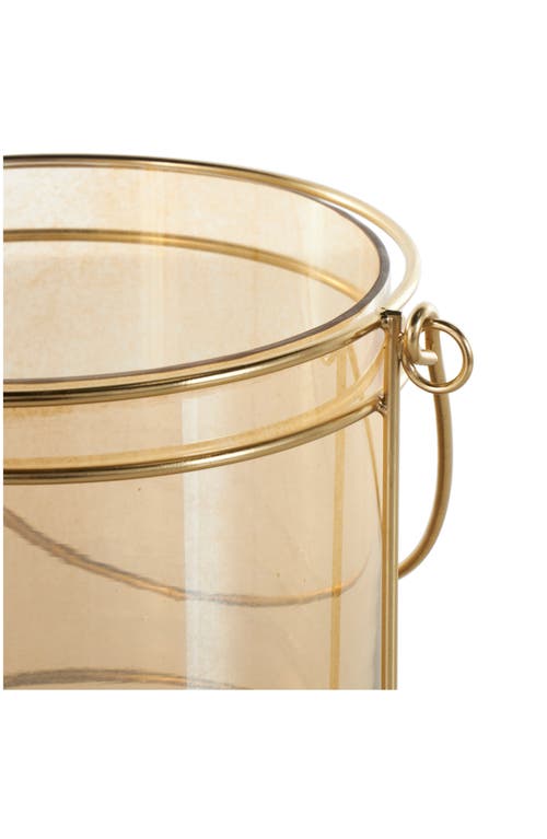 Vivian Lune Home Metal Candle Lantern In Gold
