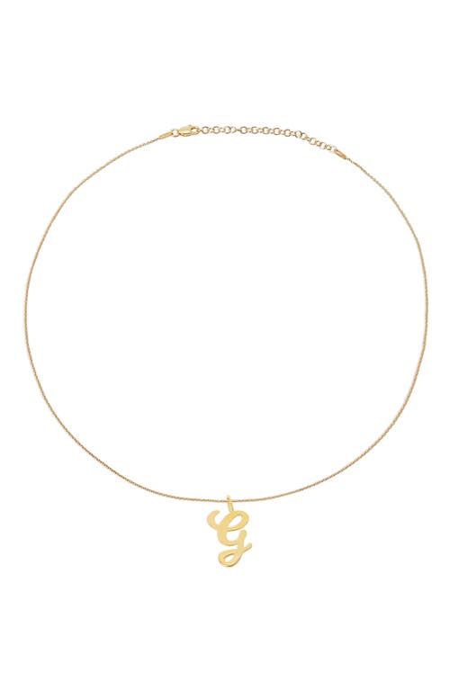 The Signature Script Pendant Necklace in Gold-W