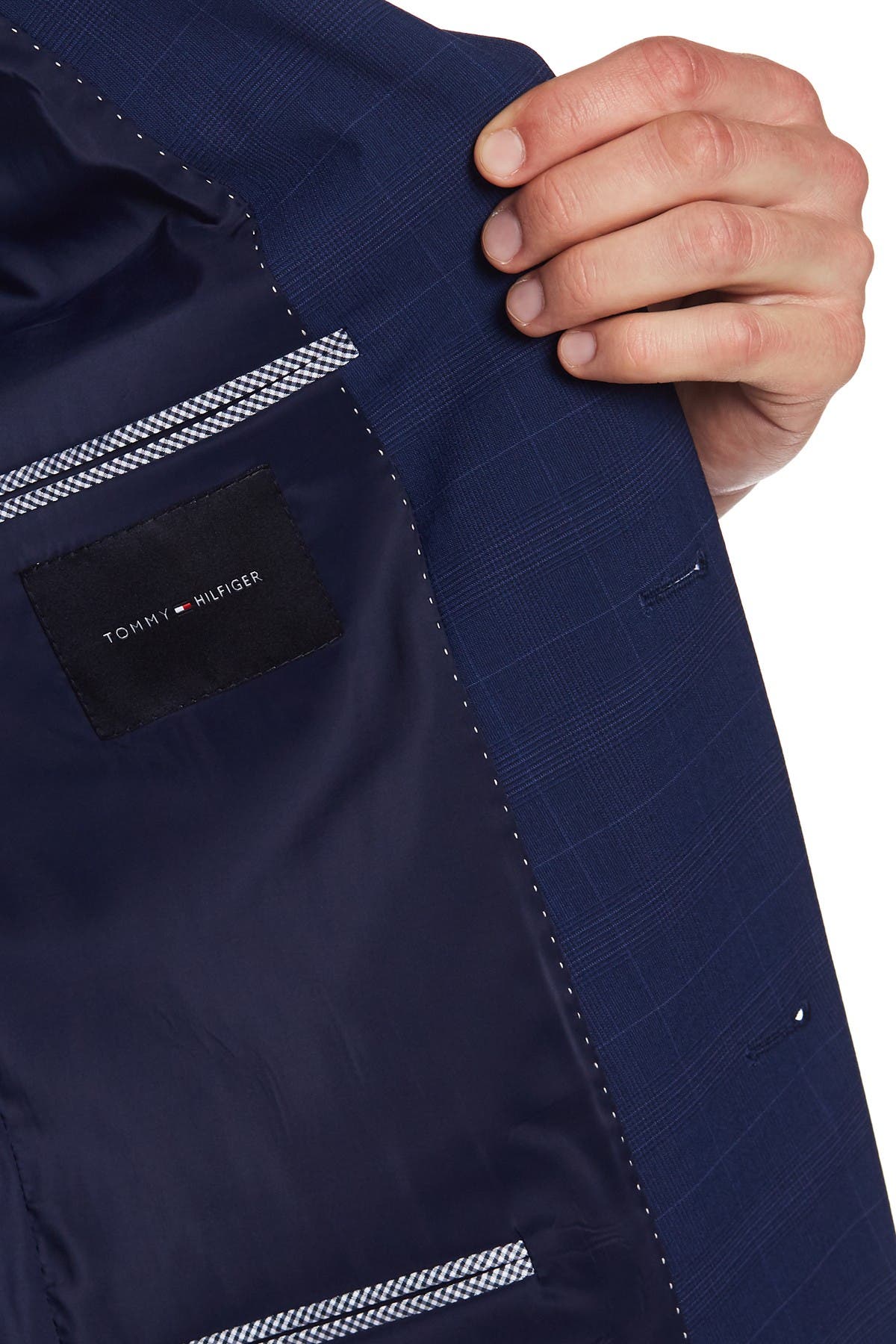 Notch Lapel /& Front Flap Pockets Tommy Hilfiger Boys/' Blazer Suit Jacket Button Closure