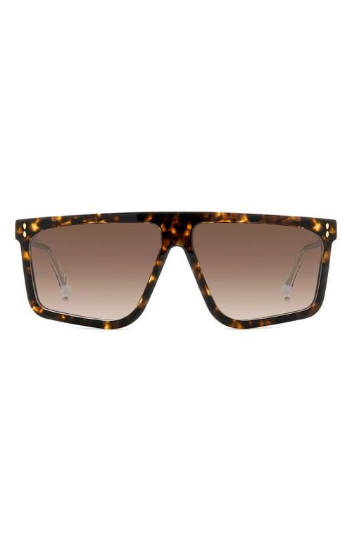 Isabel Marant 61mm Gradient Square Sunglasses in Havana/Brown Gradient at Nordstrom