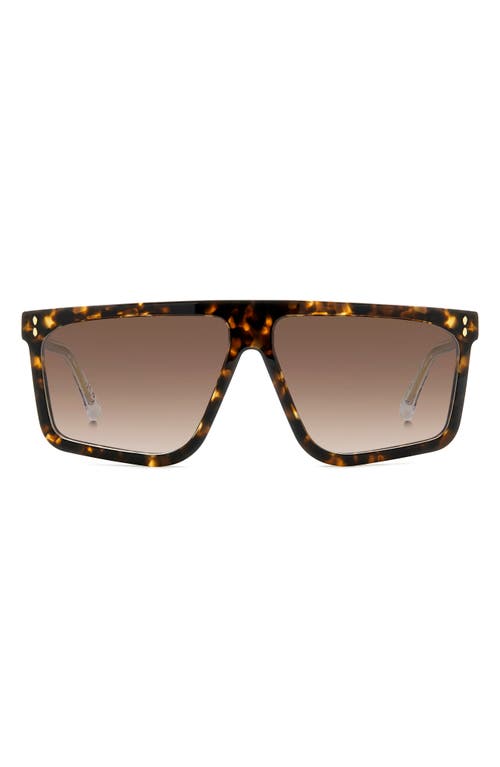 Shop Isabel Marant 61mm Gradient Square Sunglasses In Havana/brown Gradient