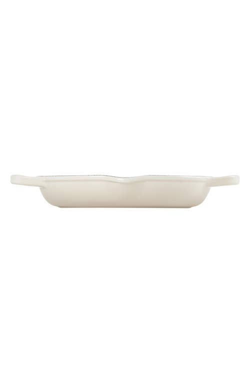 Le Creuset Signature Deep Round Enamel Cast Iron Grill Pan In Meringue