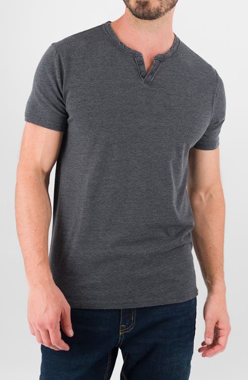 Burnout Henley in Dark Grey