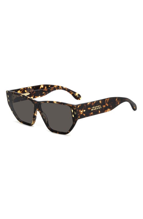 Isabel Marant 66mm Oversize Angular Sunglasses In Brown