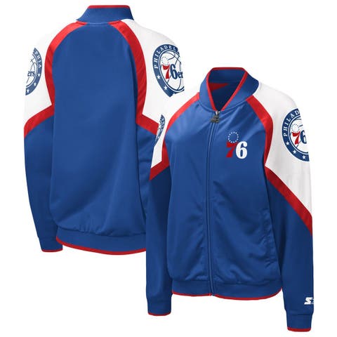 Women's Starter Royal/Red Chicago Cubs Hail Mary Full-Zip Hoodie