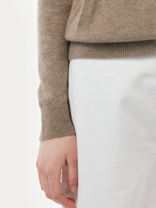Gobi Cashmere Cashmere Hat And Sweater Set In Taupe