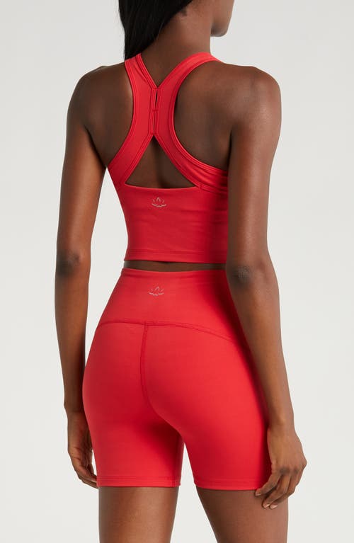 Shop Beyond Yoga Powerbeyond Strive Crop Tank In Retro Red