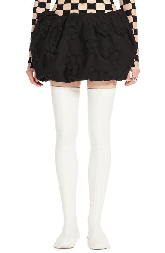 SPORTMAX AVION FLORAL QUILTED MINI BUBBLE SKIRT