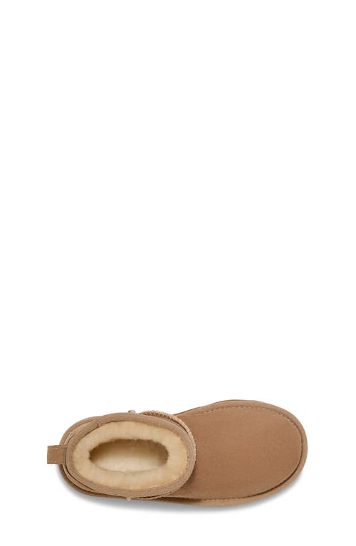 Ugg(r) Kids' Classic Ultra Water Resistant Genuine Shearling Mini Boot In Sand