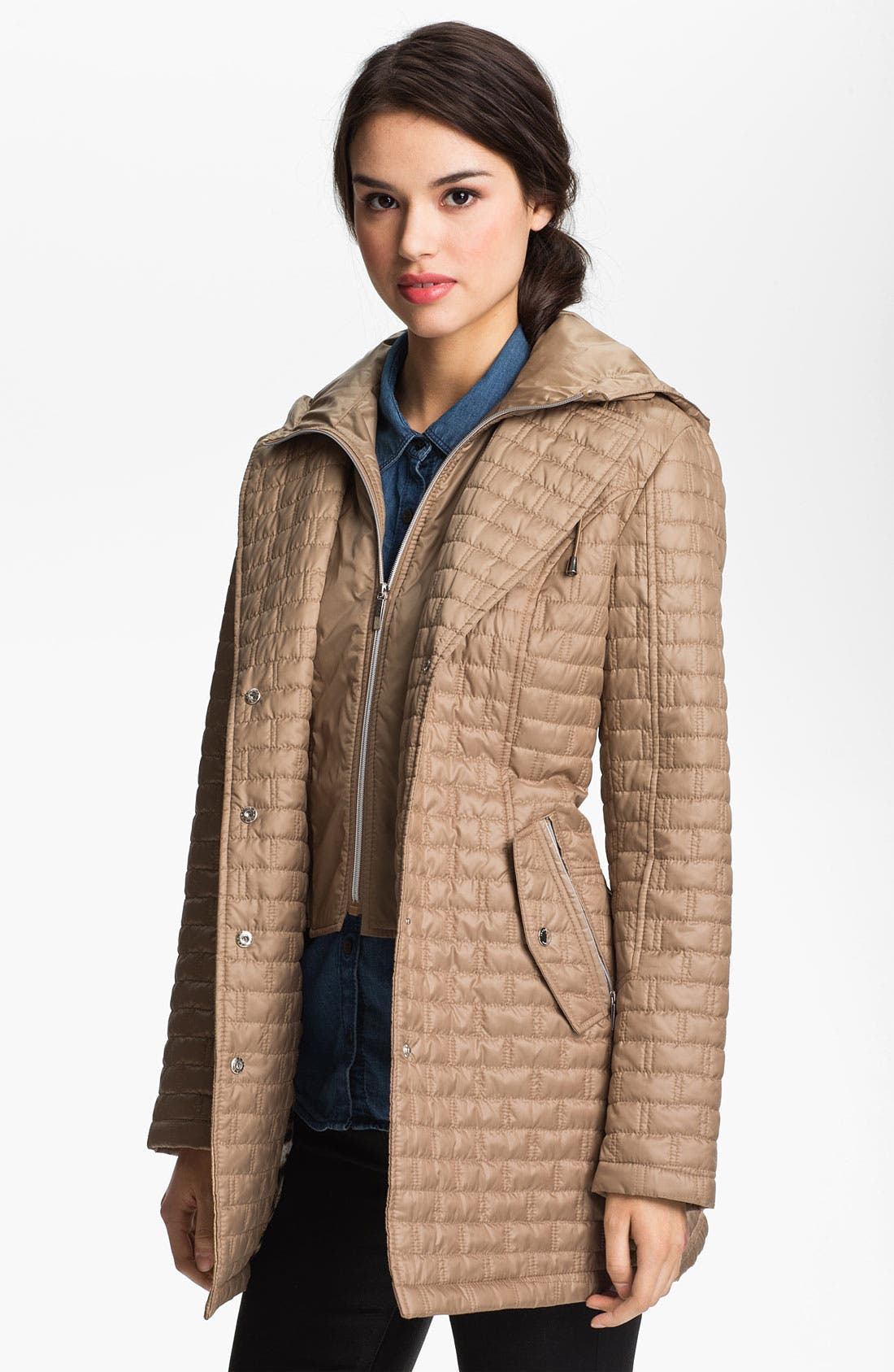 Laundry by Shelli Segal Quilted Coat with Hood Insert Nordstrom