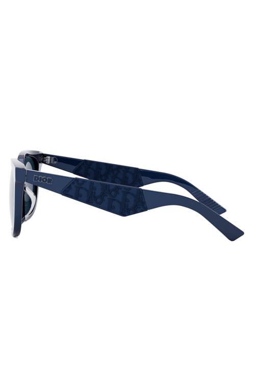 Shop Dior 'b27 S3f 55mm Geometric Sunglasses In Blue/mirror