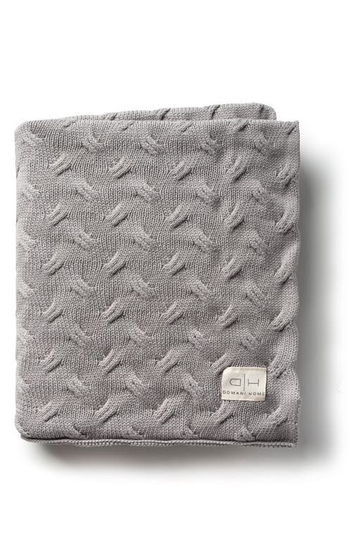 Domani Home Wave Knit Throw Blanket in Gray at Nordstrom
