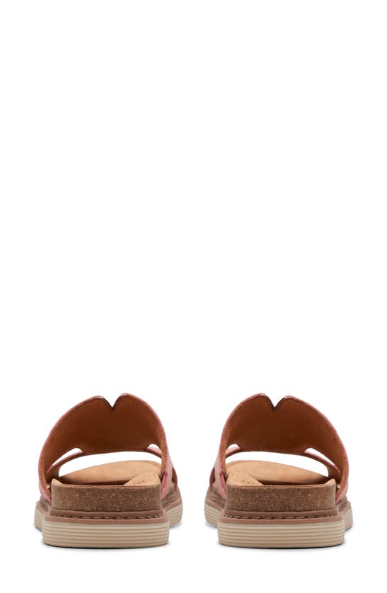 Shop Clarks (r) Arwell Slide Sandal In Peach Nubuck