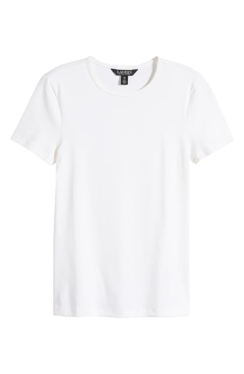 Shop Lauren Ralph Lauren Cotton Blend T-shirt In White