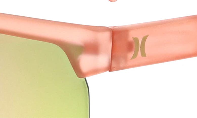 Hurley 63mm Semi Rim Shield Sunglasses In Coral