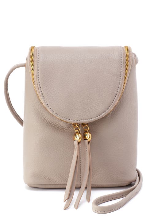 Apricot Beige Furry Saddle Shoulder Bag