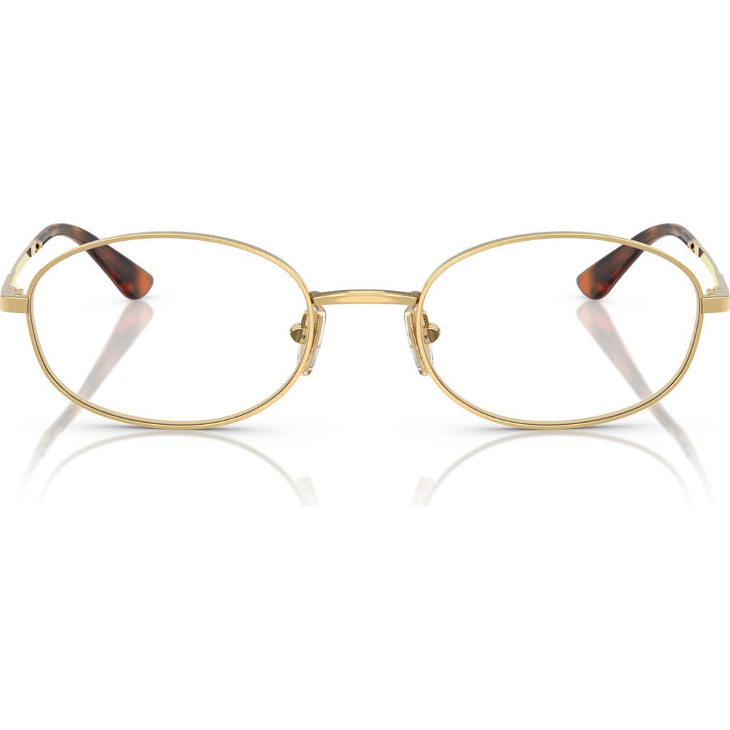 Vogue 54mm Oval Optical Glasses In Gold