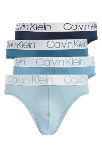 Calvin Klein 4-pack Stretch Briefs In Blue