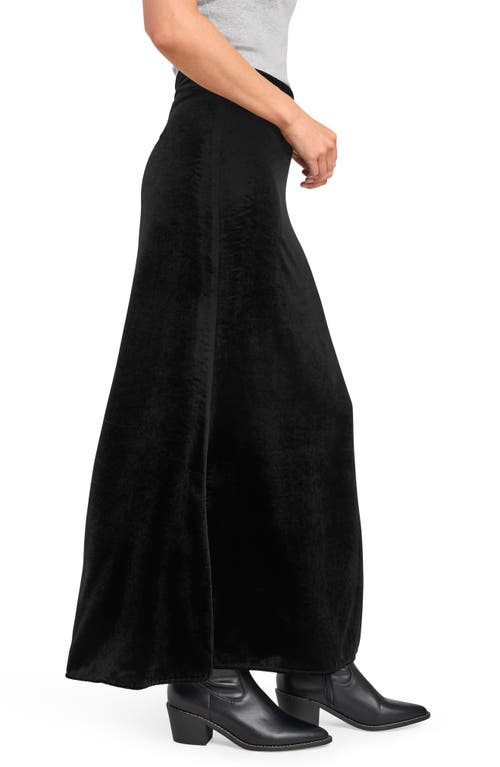 Shop Splendid Lia Velvet Skirt In Black