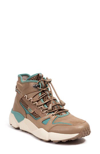 Shop Jbu Gripper Drawcord Sneaker In Taupe/teal