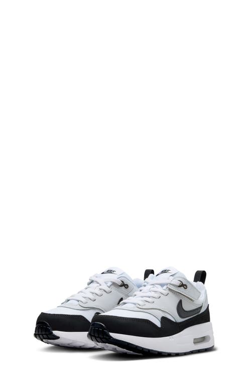 Nike Kids' Air Max 1 Easyon Sneaker In White/black/pure Platinum