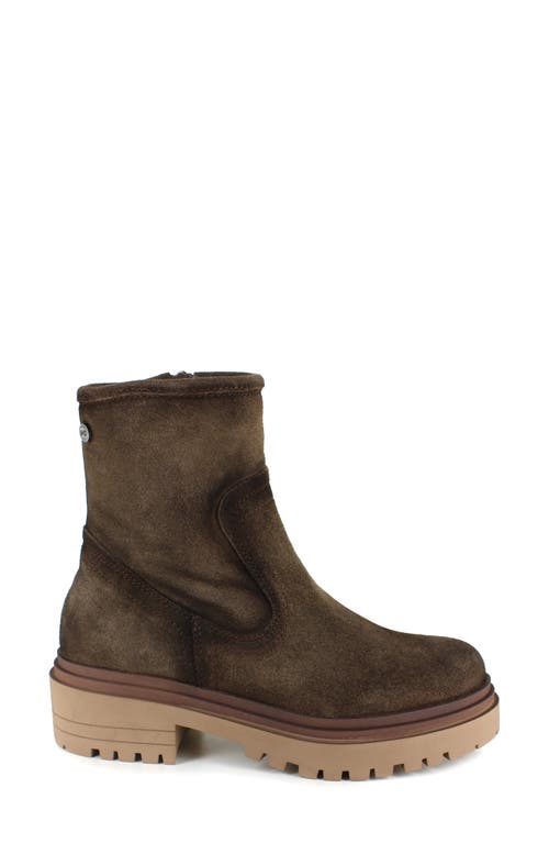 National Comfort Rafaela Platform Bootie In Mocha Suede