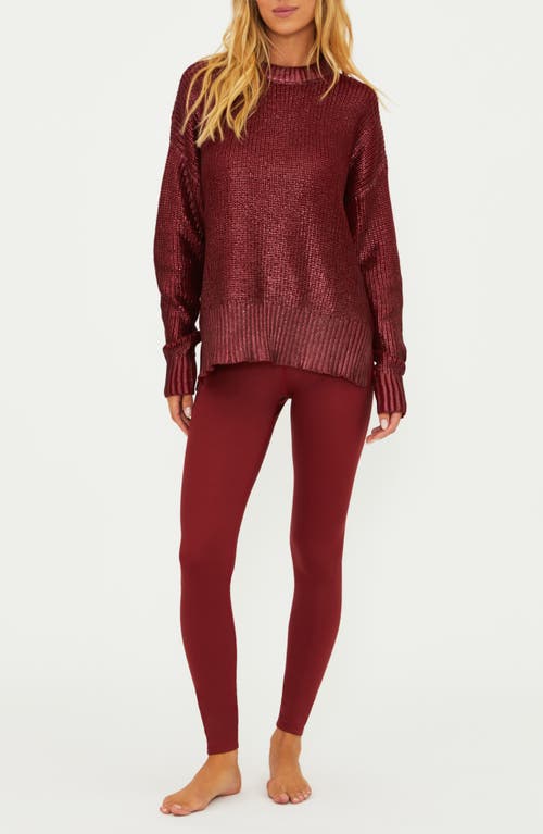 Shop Beach Riot Piper Leggings In Merlot