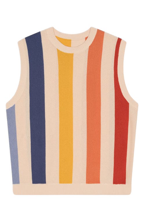 Mavrans Stripe Sweater Vest In Beige