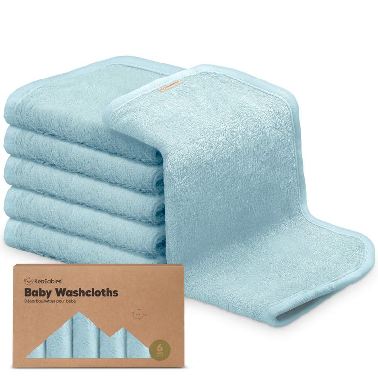 Shop Keababies Deluxe Baby Washcloths In Sky