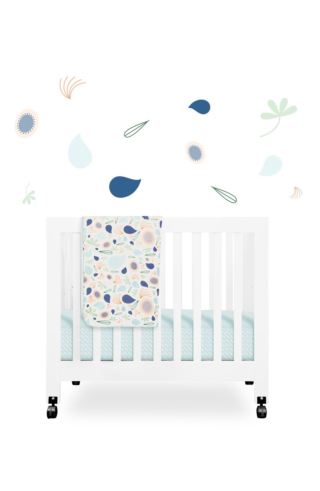 babyletto 'Flora' Mini Crib Sheet, Changing Pad Cover, Stroller Blanket