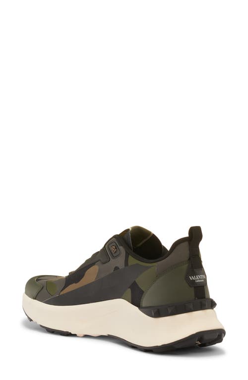 Shop Valentino Garavani True Act Sneaker In Nero-khaki-dark Grey/nero