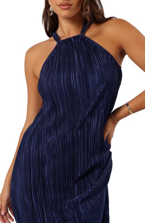 Petal And Pup Petal & Pup Melody Plissé Maxi Dress In Blue