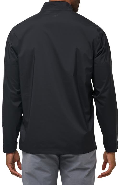 Travismathew On Course Quarter Zip Pullover In Black