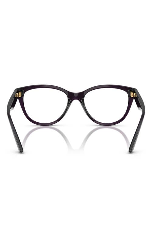 Versace 54mm Cat Eye Optical Glasses In Violet