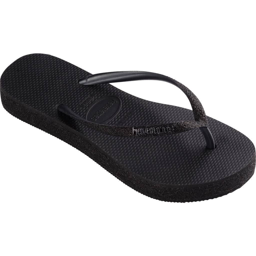HAVAIANAS HAVAIANAS SLIM SPARKLE FLATFORM FLIP FLOP