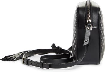 Saint Laurent Lou Matelasse Calfskin Leather Camera Bag in Noir