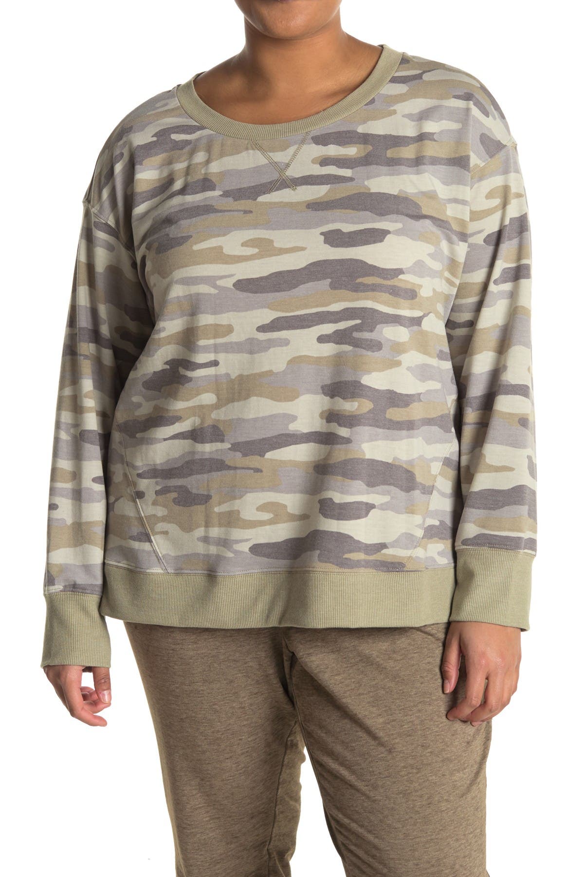 plus size crew neck sweatshirts
