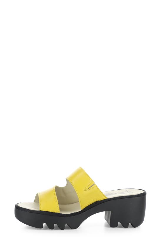 Shop Fly London Tech Platform Sandal In Yellow Mousse