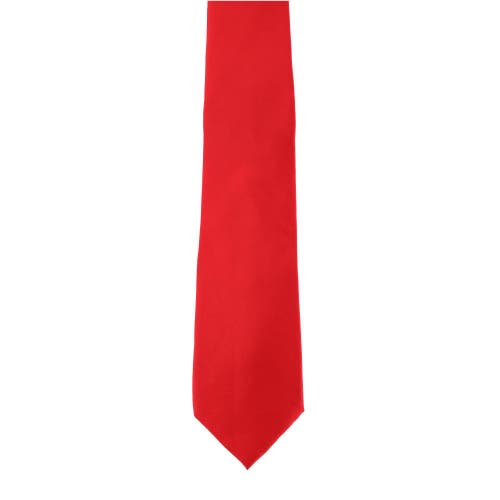 Shop Trafalgar Sutton Solid Color Silk Necktie In Red