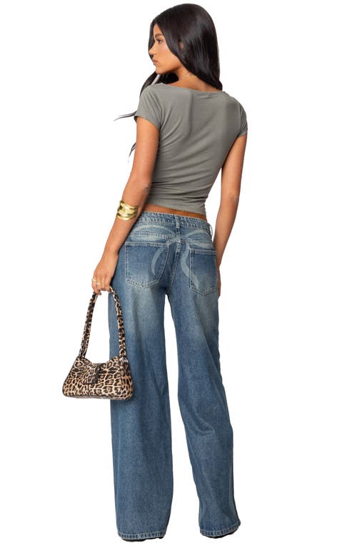 Edikted Javi Cowl Neck Top In Gray