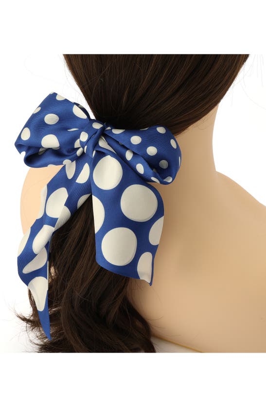 Shop Kate Spade Dots & Bubbles Silk Convertible Hair Tie In Cream