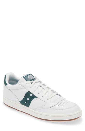 Saucony Jazz Court Sneaker In White/green