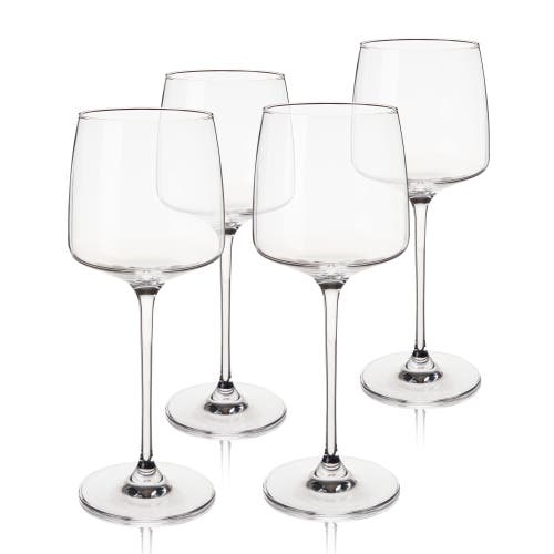 Viski Reserve Julien Crystal Chardonnay Glasses Set Of 4 In Clear