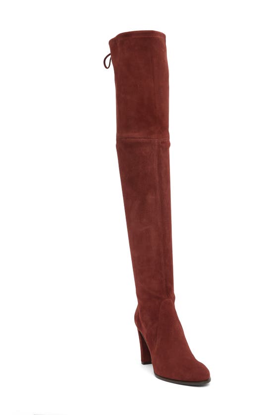 Stuart Weitzman Highland Over The Knee Boot In Mahogany