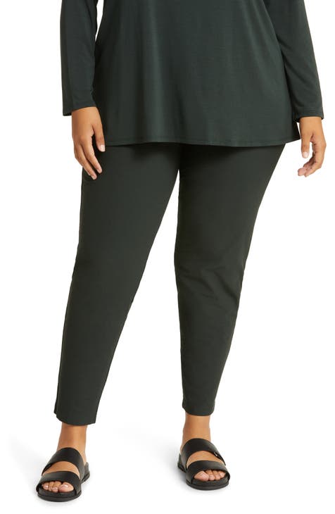 Terra & Sky Women's Plus Size Skinny Ponte Pants - Black, 2X at