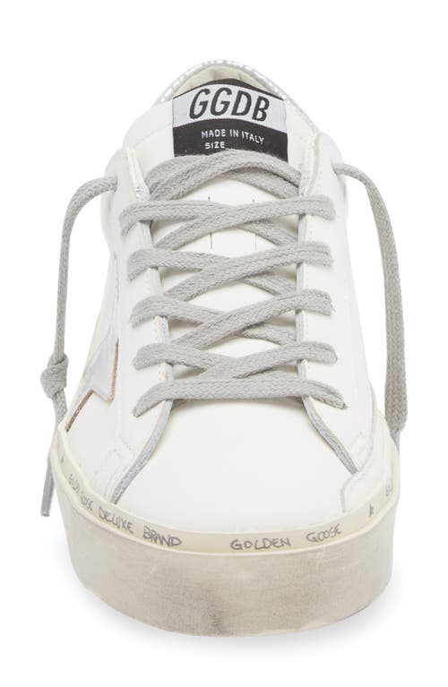 Golden Goose White Leather Hi Star Classic Sneakers In White/silver