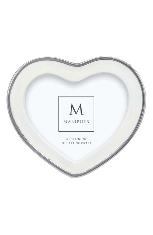 Mariposa Signature Heart Picture Frame in White 