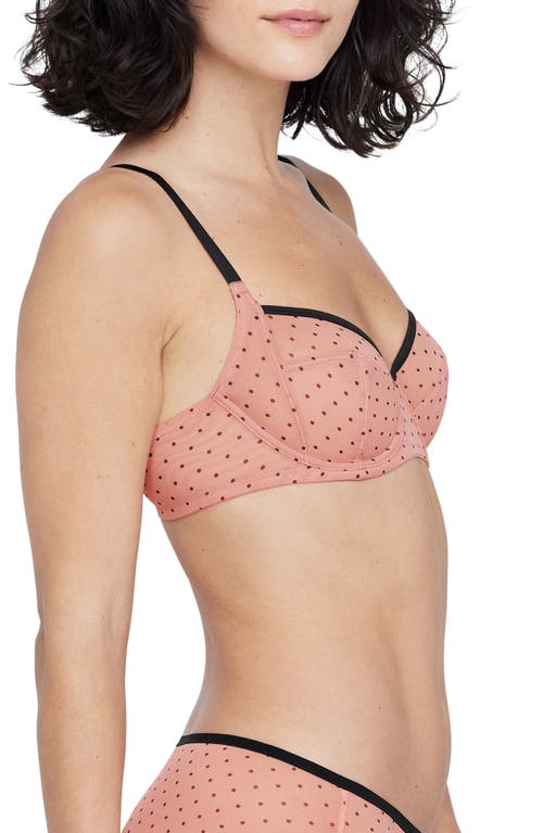 Shop Skarlett Blue Spellbound Underwire Full Coverage Bra In Rose/dot