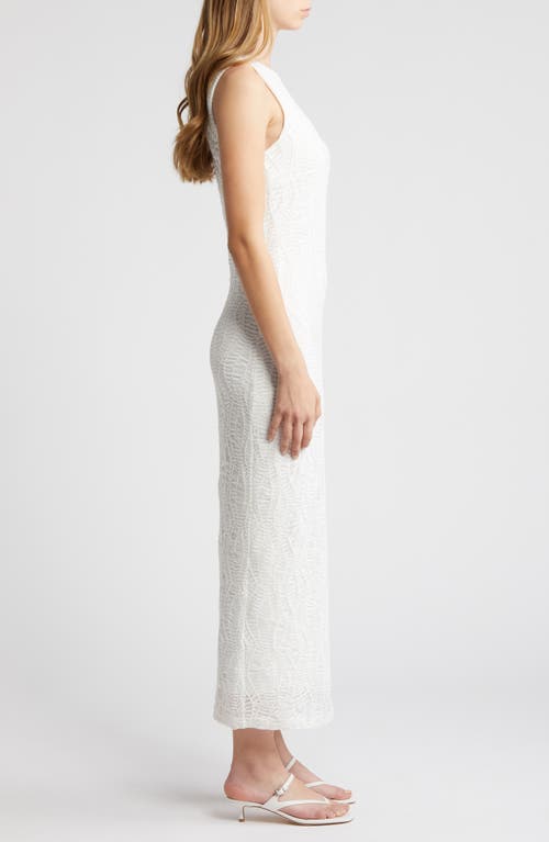 Shop Rare London Textured Maxi Dress In White